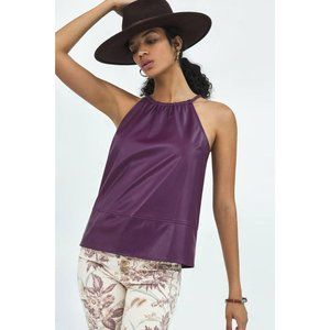 Anthropologie  Safya Faux Leather Tank Top